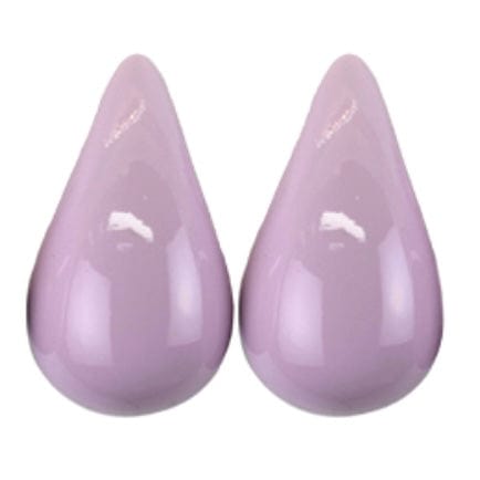 Large Resin Iridescent Lightweight Curved Teardrop Earrings-Lavender