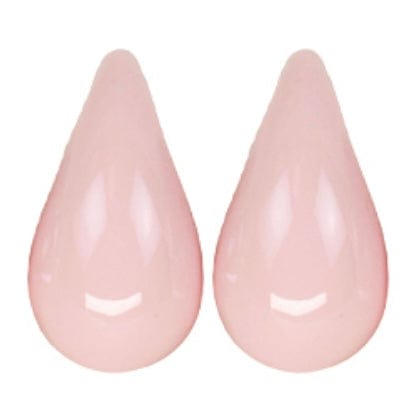 Large Resin Iridescent Lightweight Curved Teardrop Earrings-Pink