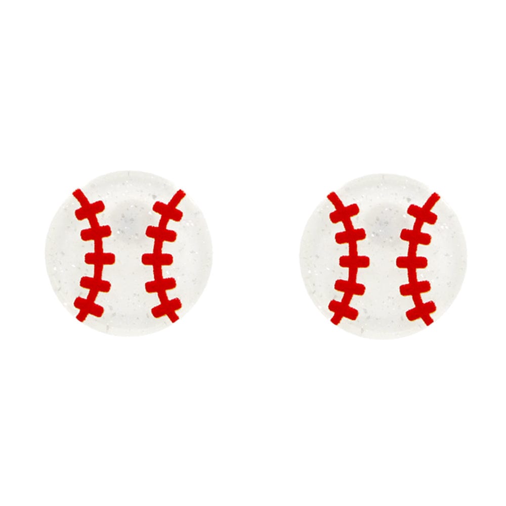 Acrylic Baseball Post Earrings