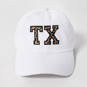 Animal Print Texas Hat - White