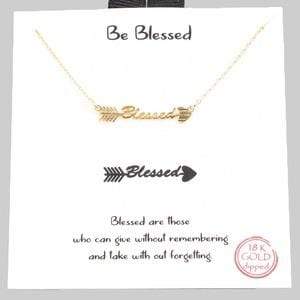 Blessed Arrow Pendant Necklace-Gold