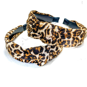 Center Knot Leopard Headband-Multi Colors