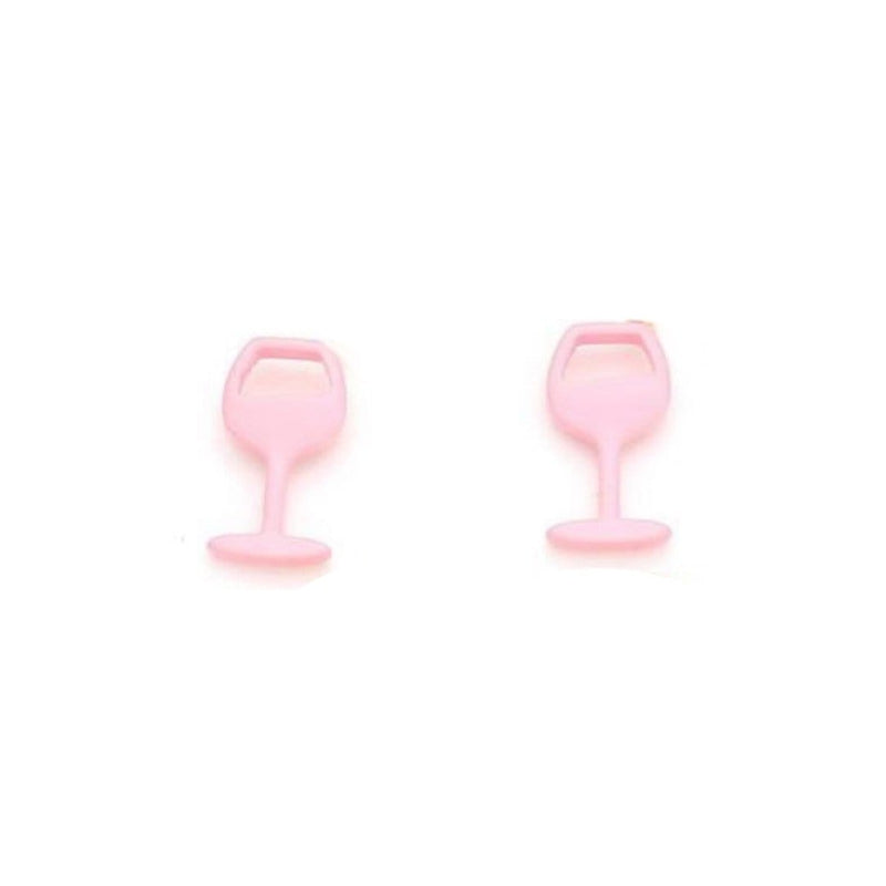 Cocktail Stud Earrings- Pink