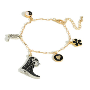 Cowboy Charm Bracelet - Gold