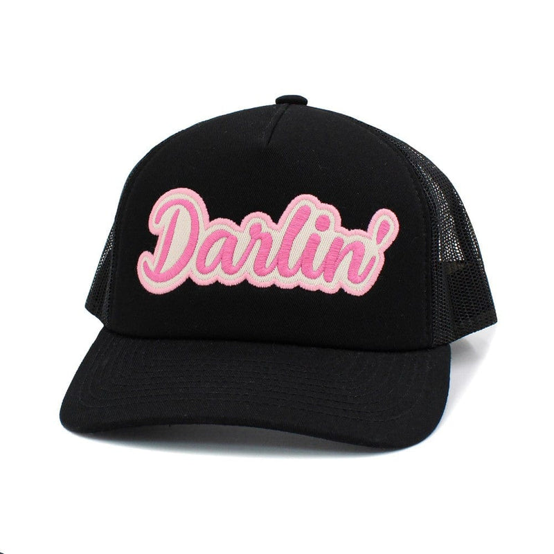 Embroidered Darlin' Hat- Black