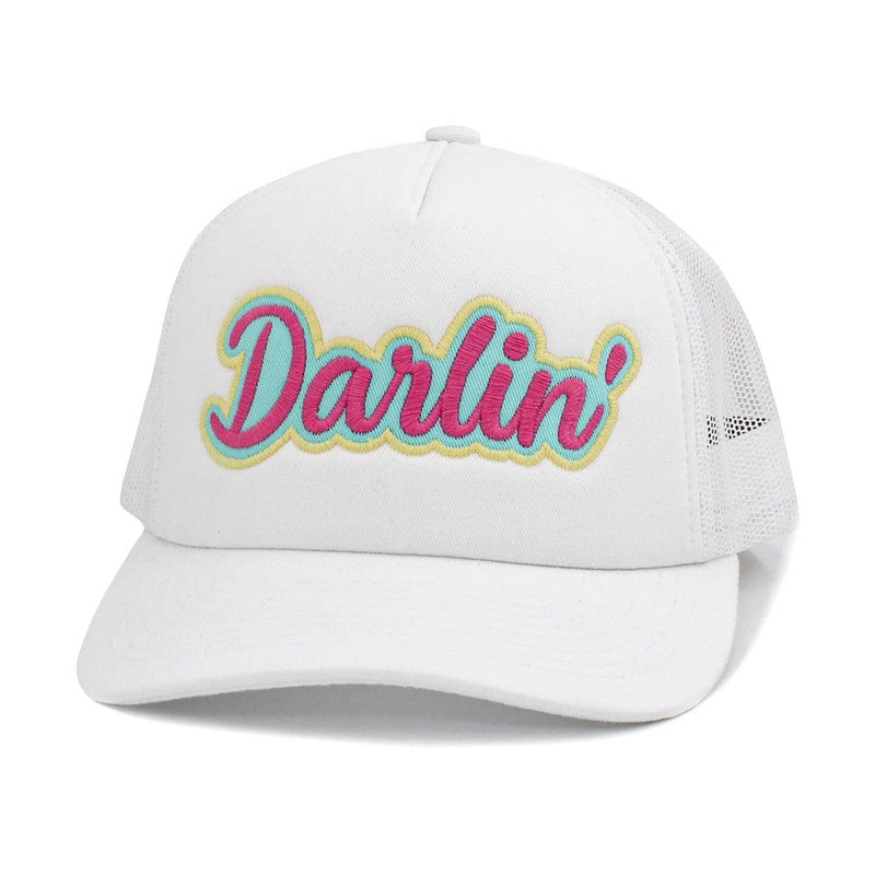 Embroidered Darlin' Hat- White