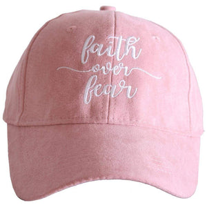 Faith Over Fear Baseball Hat- Pink