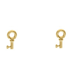 Key Stud Earrings-Gold
