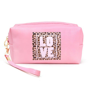 Leopard Love Travel Pouch - Pink