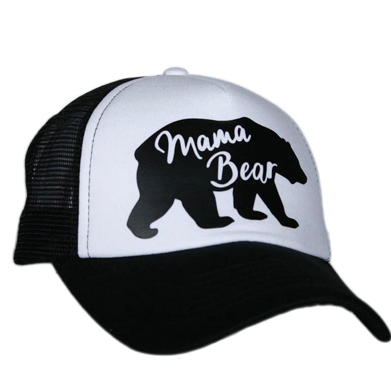 Mama Bear Trucker Hat-Black/White