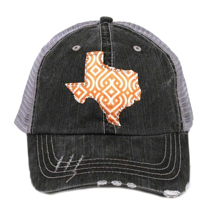 Orange Texas Patch Hat-Grey