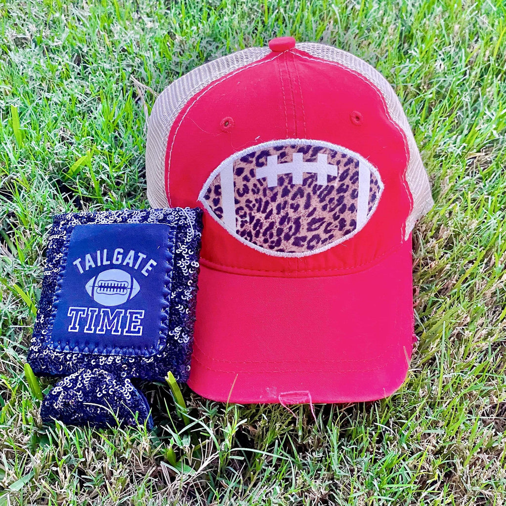 Sequin Regular Can Koozie-Tailgate Time