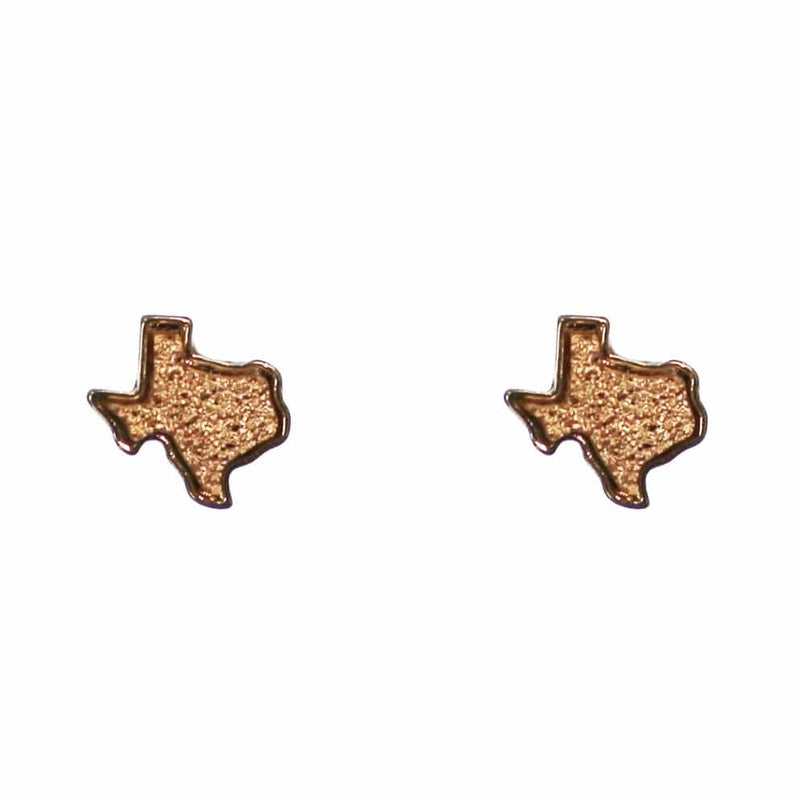 Texas Druzy Post Earrings-Gold