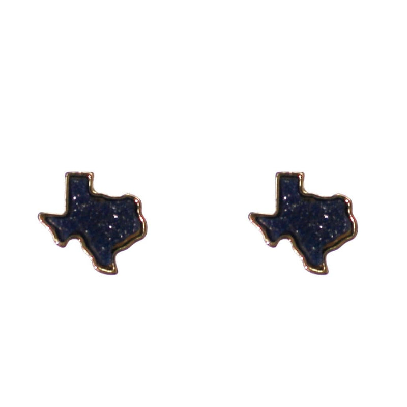 Texas Druzy Post Earrings-Purple