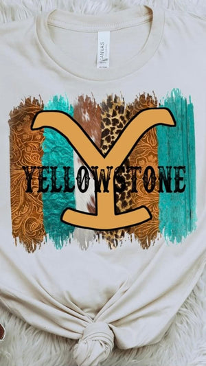 Yellowstone Brand Graphic Tee-Cream